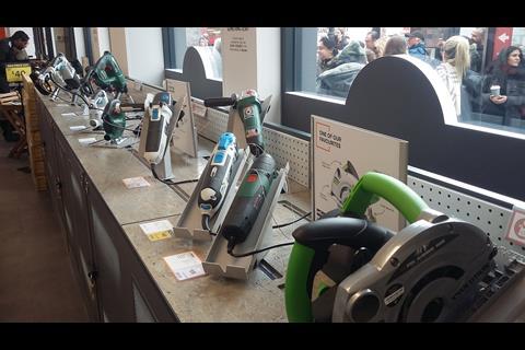 B&Q Holloway Road power tools bench